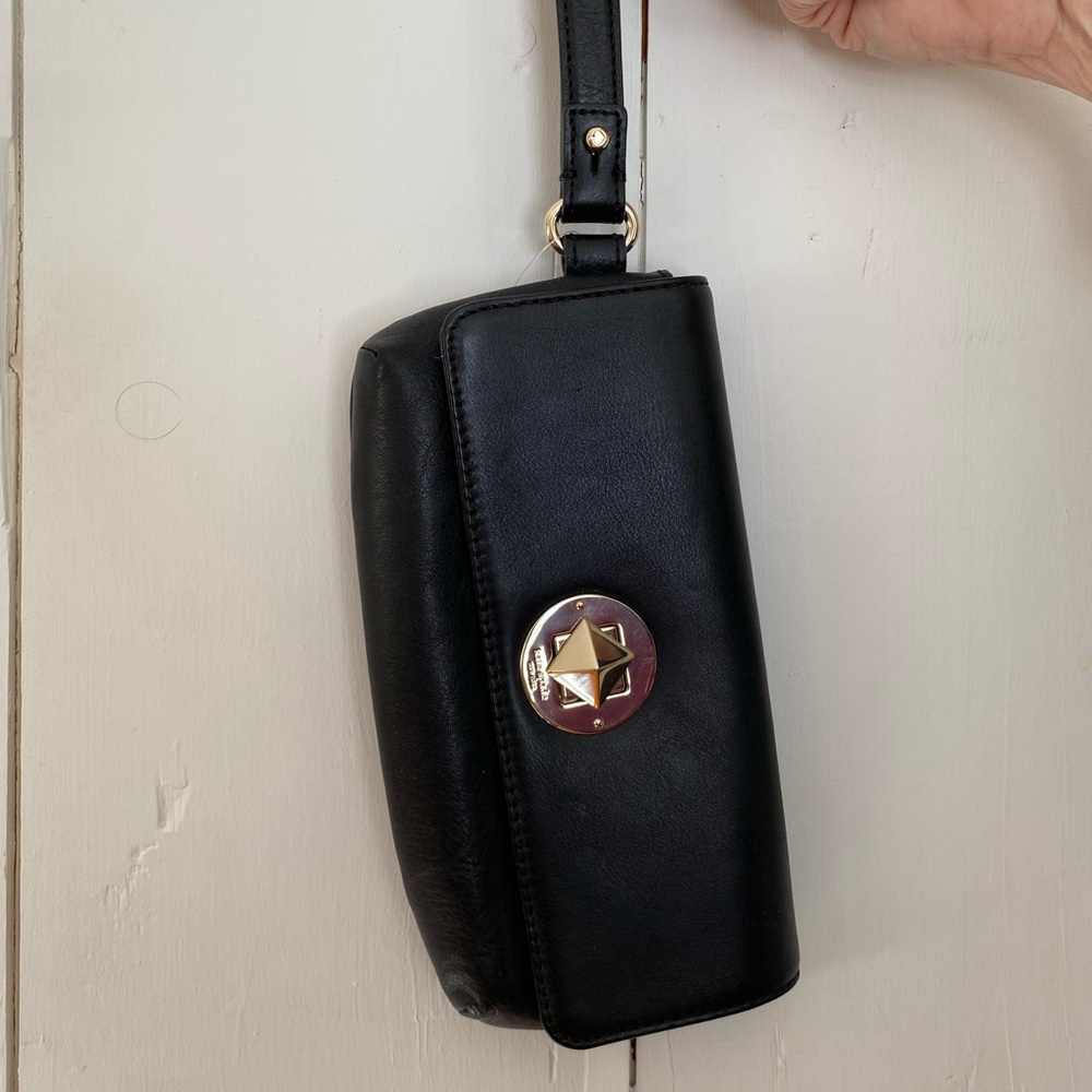NWT Kate Spade Wallet Wristlet Black Leather - Chrystie Street Evan - Picture 2 of 7
